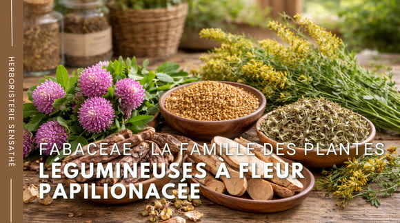 Fabaceae  La famille des plantes légumineuses à fleur papilionacée - Guide complet - Herboristerie Sensathé